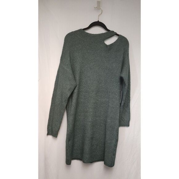 STITCHDROP Nordstrom Above Keyboard Knit Sweater Dress NWT Frog Green Size L - Picture 3 of 9